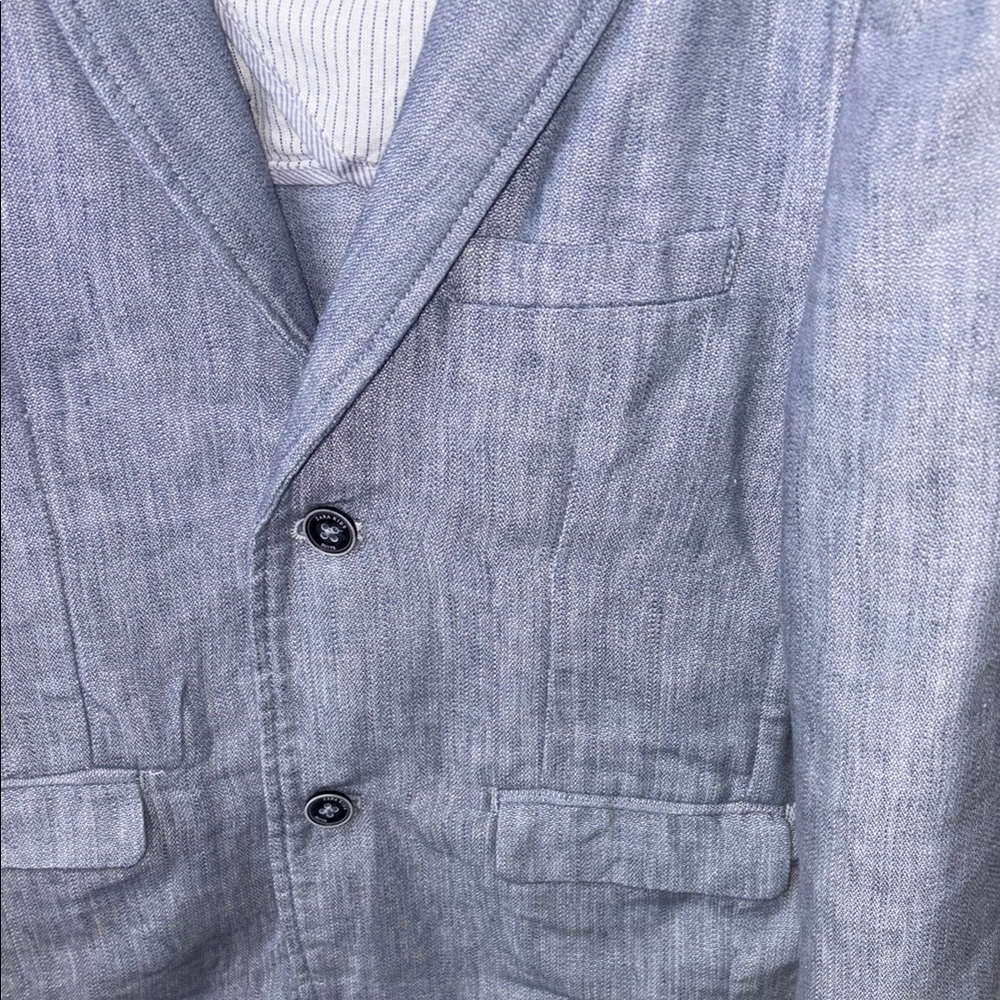 Zara kids blue cotton blazer size 7 - Picture 4 of 5